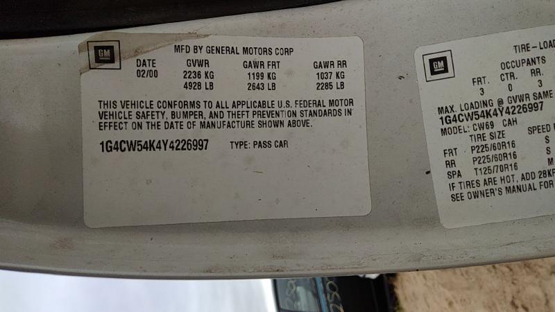1999-2000 Buick Park Avenue (80&up) Crossmember/Cradle/Undercarria