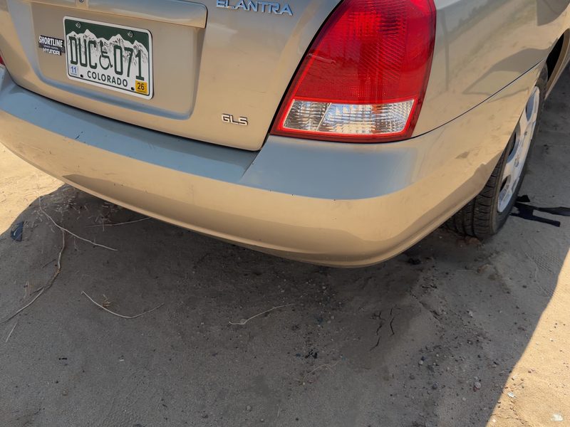 2001-2003 Hyundai Elantra Rear Bumper Assembly