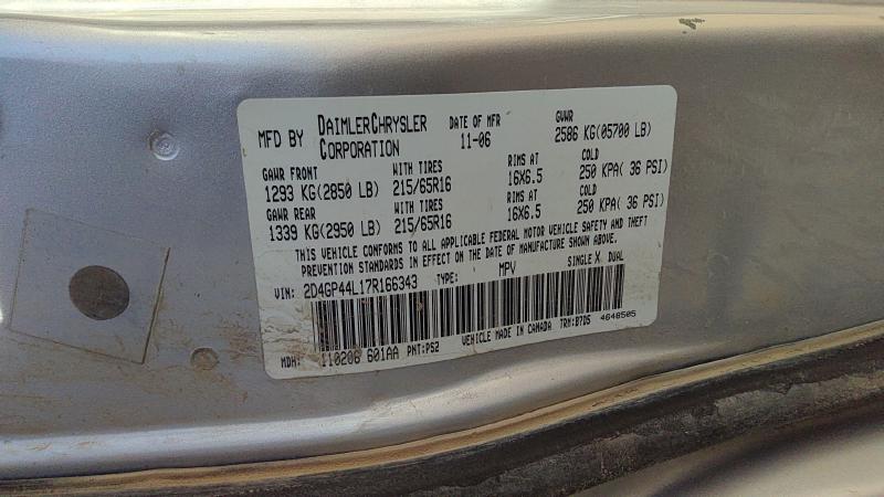2007 Dodge Caravan Vehicle Unit Complt.