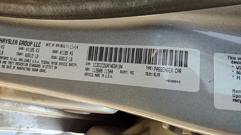 2015-2017 Chrysler 200 Quarter Panel RH
