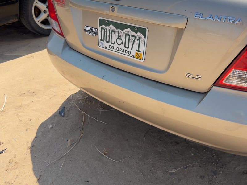 2001-2003 Hyundai Elantra Rear Bumper Assembly