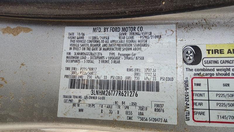 2007 Lincoln Mkz Vehicle Unit Complt.