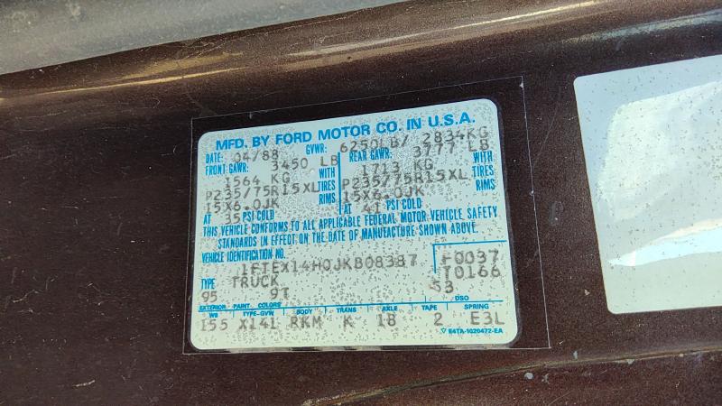 1988 Ford Pickup F150 Series Vehicle Unit Complt.