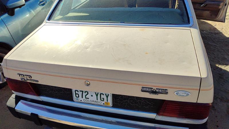 1984-1987 Ford Tempo Trunk/Decklid/Hatch/Tailgate