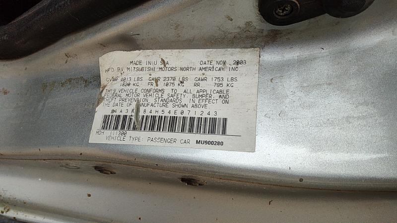 2000-2005 Mitsubishi Eclipse Lower Control Arm Rr RH